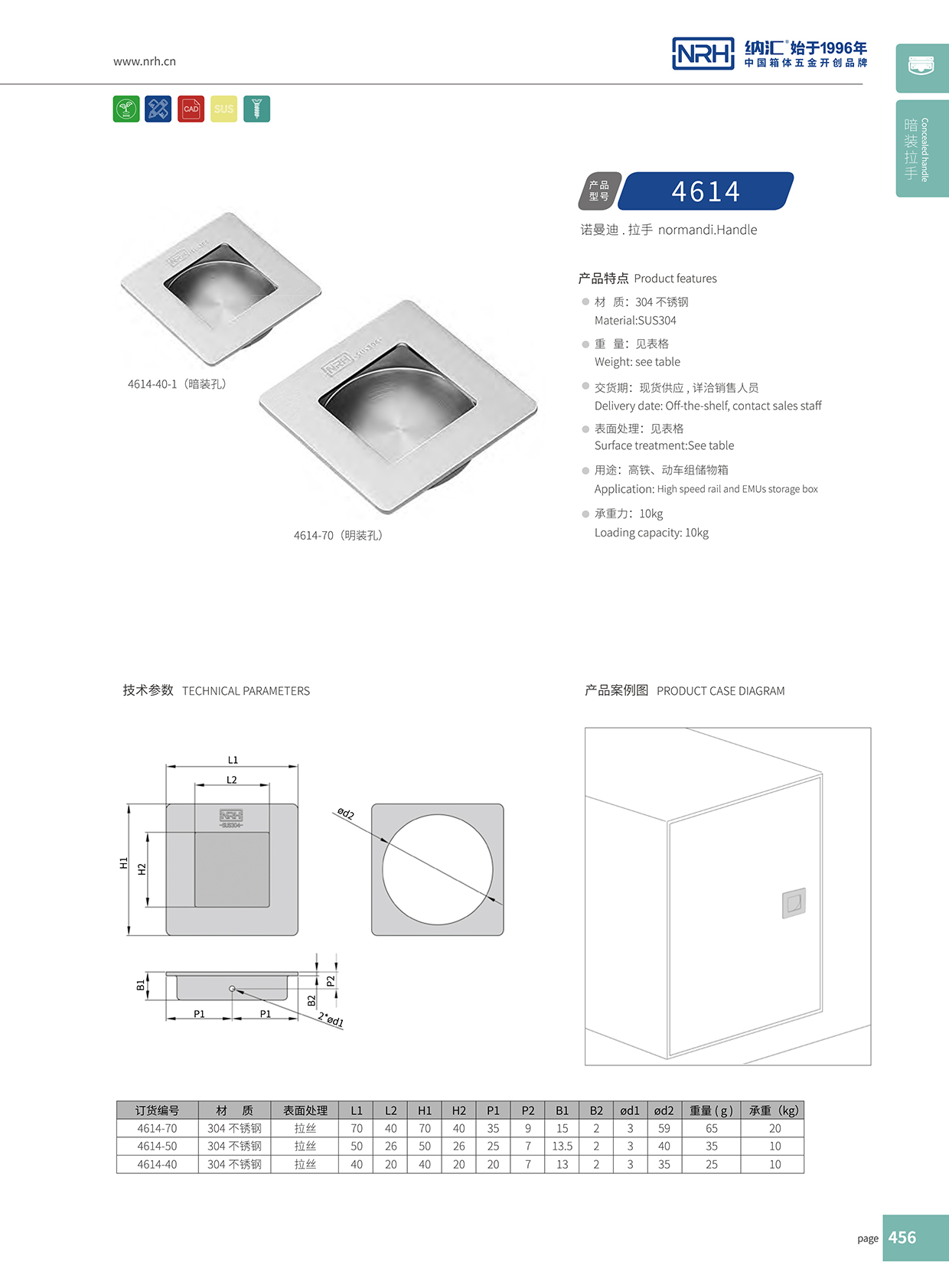 HJ04DC海角社区入口/NRH 4614-70 应急滚塑箱提手